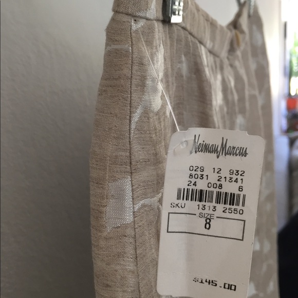 Philippe Adec Paris Neiman Marcus Skirt 8 Natural - Picture 7 of 7